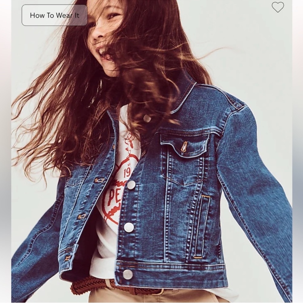 NWOT Crewcut Jean Jacket Sz 6/7 Girls